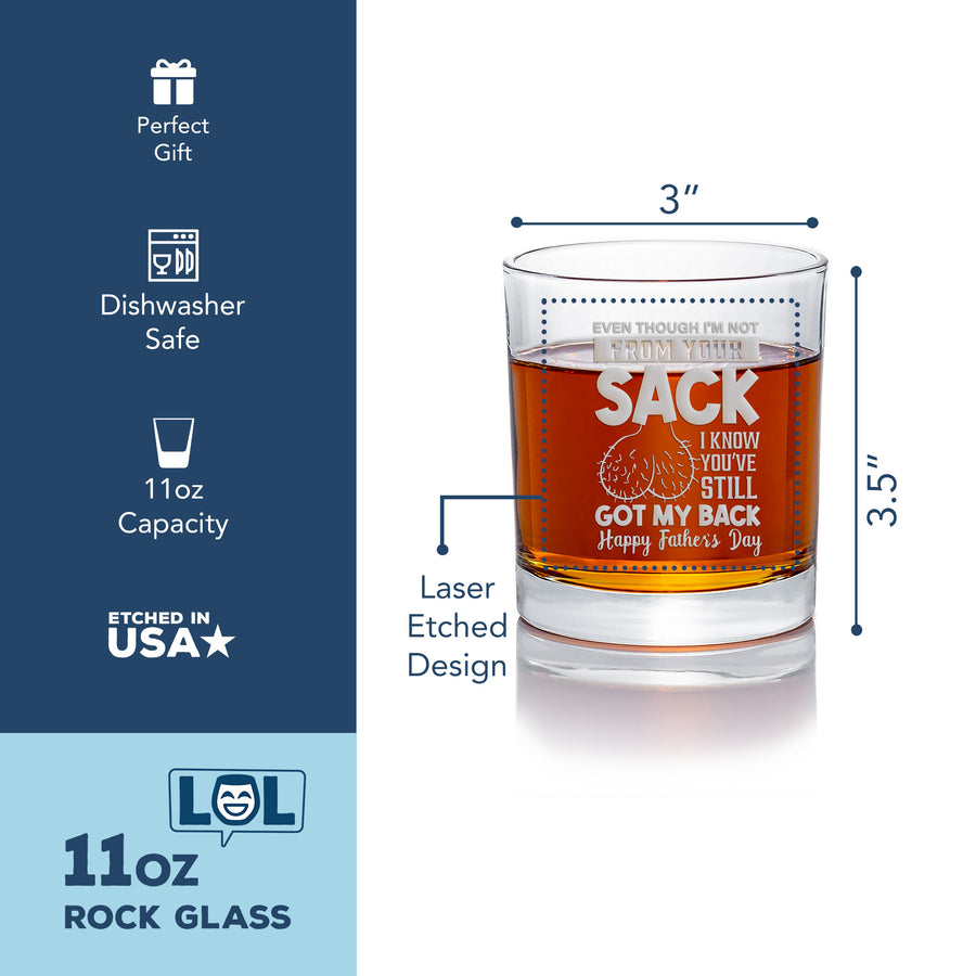 Not From Your Sack Round Rocks Glass