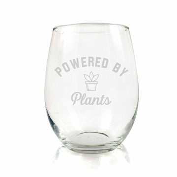 Powered By Plants Vegan Stemless Wine Glass