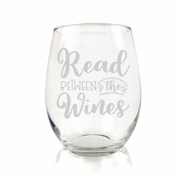 Read Between The Wines Stemless Wine Glass