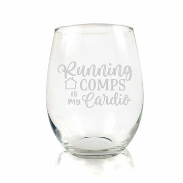 Running Comps Is My Cardio Realtor Real Estate Stemless Wine Glass