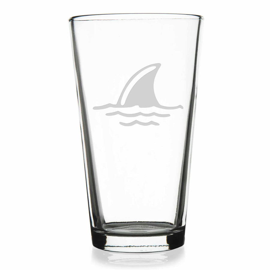 Shark Fin In Water Pint Glass