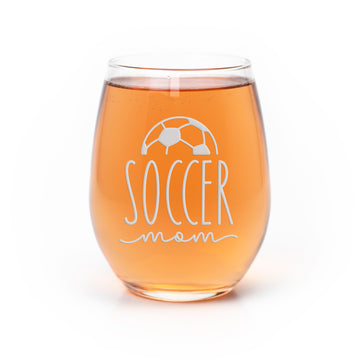 Soccer Mom Stemless Wine Glass