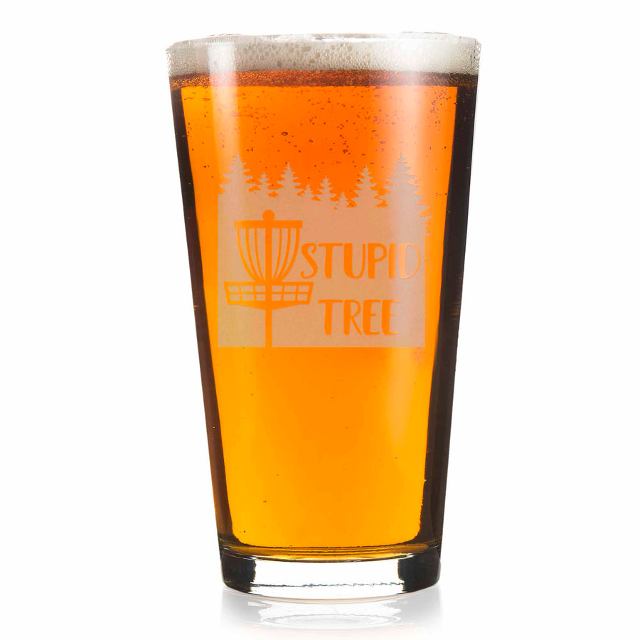 Stupid Tree Disc Golf Pint Glass