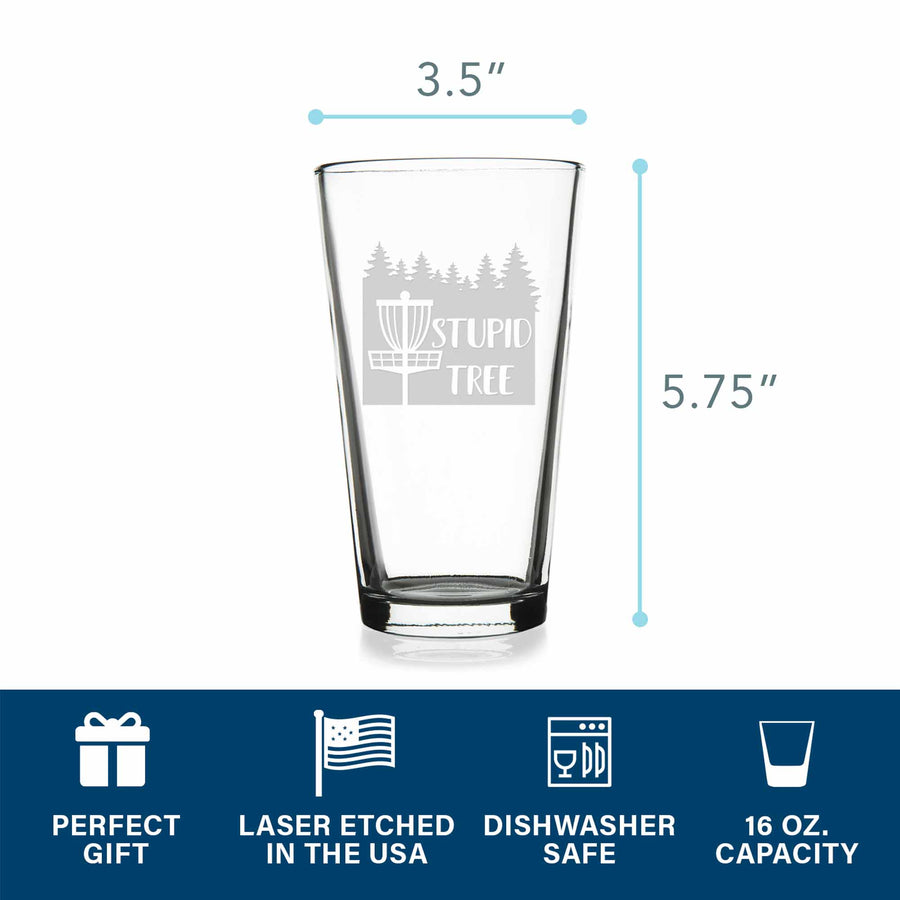 Stupid Tree Disc Golf Pint Glass