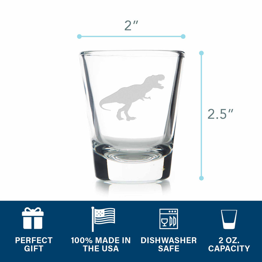 T Rex Tyrannosaurus Dinosaur Standard Shot Glass