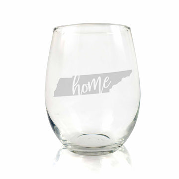 Tennessee State Stemless Wine Glass