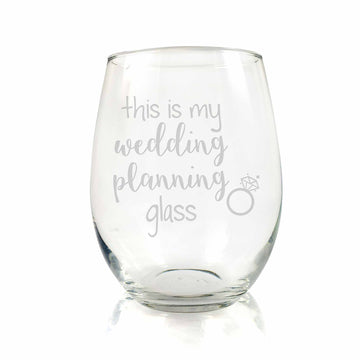 This Is My Wedding Planning Glass With Ring Stemless Wine Glass