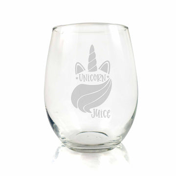 Unicorn Juice Stemless Wine Glass