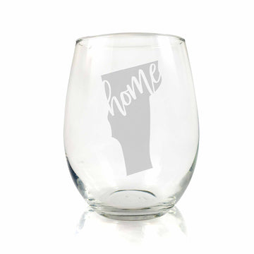 Vermont State Stemless Wine Glass