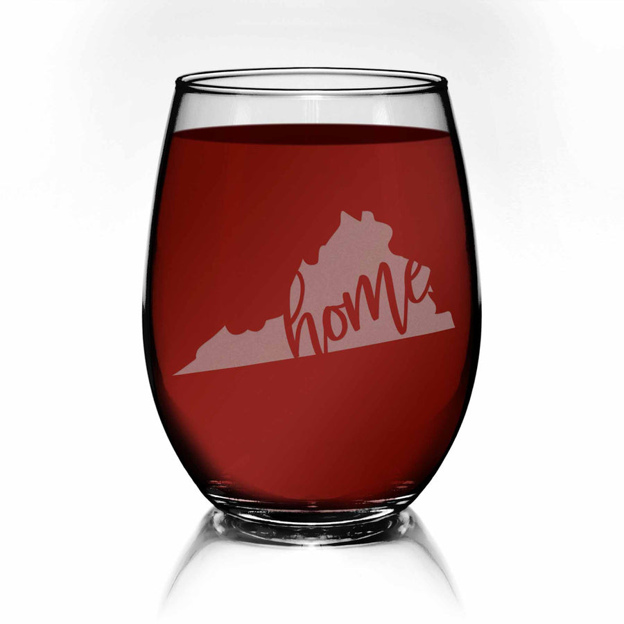 Virginia State Stemless Wine Glass