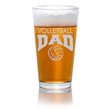 Volleyball Dad Pint Beer Glass