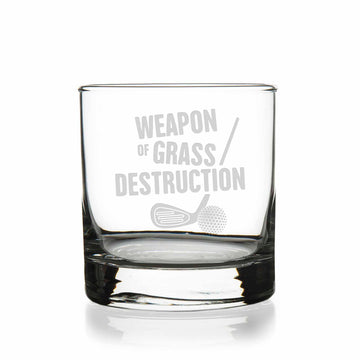 Weapon Of Grass Destruction Round Rocks Glass