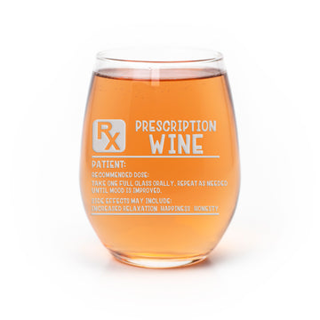 Wine Rx Stemless Wine Glass