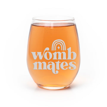 Womb Mates Stemless Wine Glass