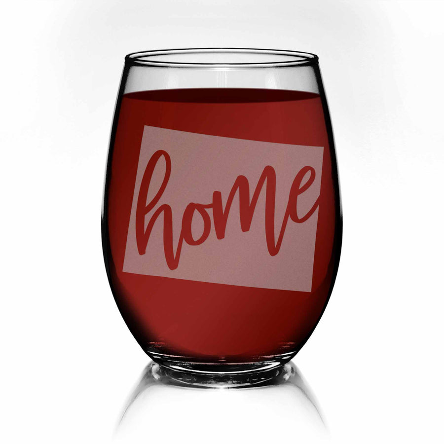 Wyoming State Stemless Wine Glass
