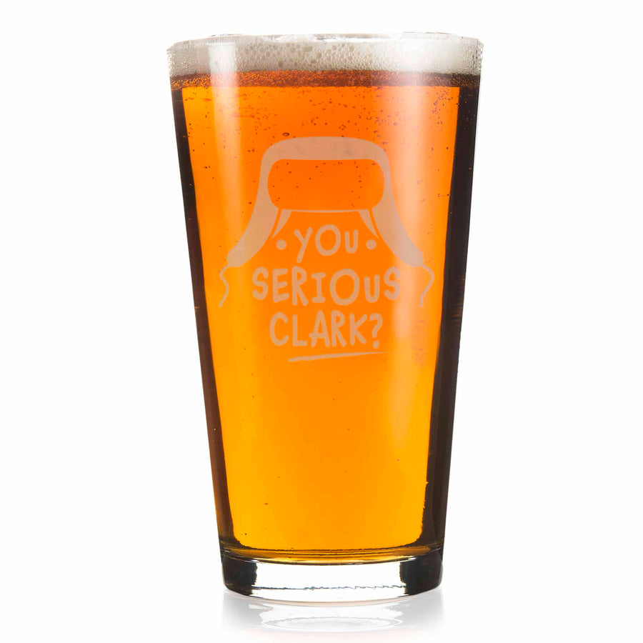 Your Serious Clark Christmas Santa Hat Pint Glass